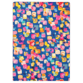 明るい絵を描抽象芸術正方形パターン クリップボード (裏面)