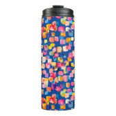 明るい絵を描抽象芸術正方形パターン タンブラー (正面)