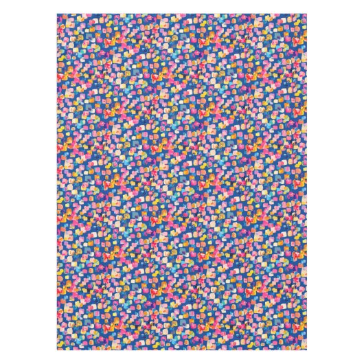 明るい絵を描抽象芸術正方形パターン テーブルクロス (正面)