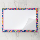 明るい絵を描抽象芸術正方形パターン ペーパーパッド (折り畳み)