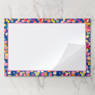 明るい絵を描抽象芸術正方形パターン ペーパーパッド