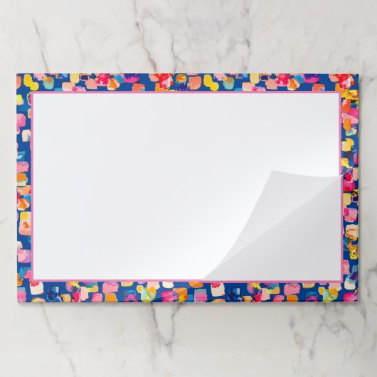 明るい絵を描抽象芸術正方形パターン ペーパーパッド (折り畳み)