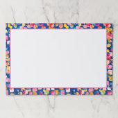 明るい絵を描抽象芸術正方形パターン ペーパーパッド (正面)