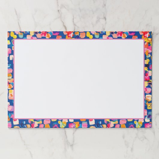 明るい絵を描抽象芸術正方形パターン ペーパーパッド (正面)