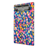 明るい絵を描抽象芸術正方形パターン ミニクリップボード (アングル2)