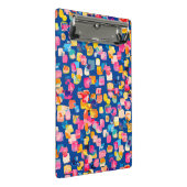 明るい絵を描抽象芸術正方形パターン ミニクリップボード (アングル)