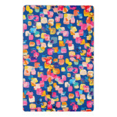 明るい絵を描抽象芸術正方形パターン ミニクリップボード (裏面)