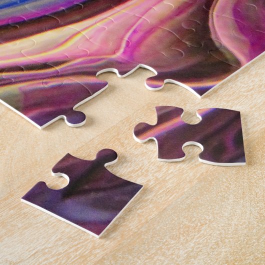 明るい絵を描液体波抽象芸術アート ジグソーパズル (側面)