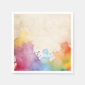 明るい絵を描飛び跳ね スタンダードカクテルナプキン (正面)