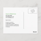 明るい緑が売り実在出した広告テンプレート ポストカード (裏面)