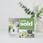 明るい緑が売り実在出した広告テンプレート ポストカード (スタンド正面)