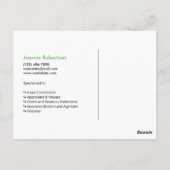 明るい緑が売り実在出した広告テンプレート ポストカード (裏面)