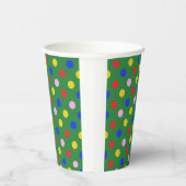 明るい緑とカラフルドット紙カップ 紙コップ (右)