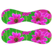 明るい緑とピンクの花柄 ソフトボール (パネル)