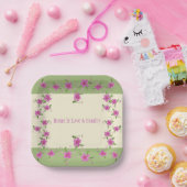 明るい緑と濃い緑 ペーパープレート (パーティー)