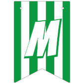 明るい緑と白のパターンのメリークリスマス バンティングフラッグ (第2の旗)