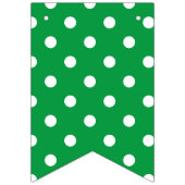 明るい緑と白のパターンのメリークリスマス バンティングフラッグ (第1の旗)