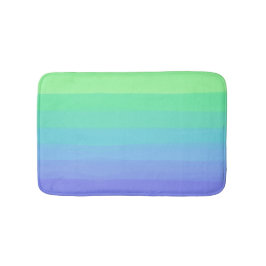 明るい緑と青のグラデーション バスマット