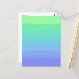 明るい緑と青のグラデーション ポストカード