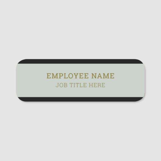 明るい緑と黒で目立つ外観 名札 (正面)