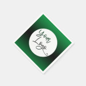 明るい緑と黒カスタムのロゴを追加しまグラデーションす スタンダードカクテルナプキン (角)