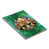 明るい緑に装飾されたヴェナチアンのマスク ノートブック (右側)