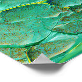 明るい緑に装飾されたヴェナチアンのマスク ポスター (角)