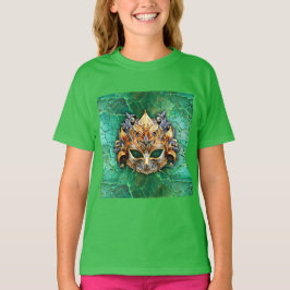 明るい緑に装飾されたヴェナチアンのマスク Tシャツ