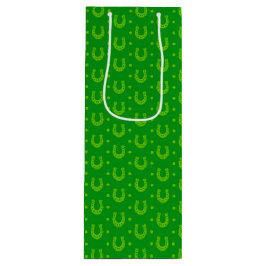 明るい緑のアイリッシュケルトの馬蹄類 ワインギフトバッグ