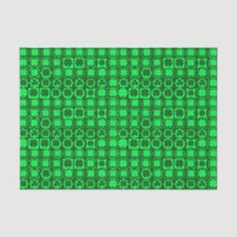 明るい緑のアイルランドのケルト色のシャムロックの色合い 薄葉紙