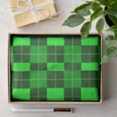 明るい緑のアイルランドの格子模様の色合い 薄葉紙 (ギフト)