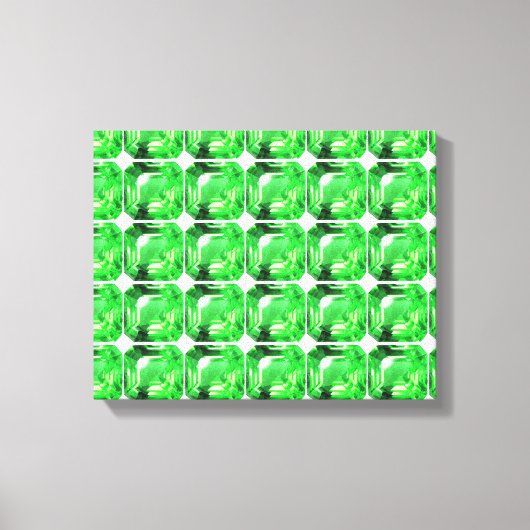 明るい緑のエメラルド キャンバスプリント (正面)