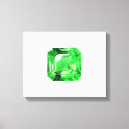 明るい緑のエメラルド キャンバスプリント