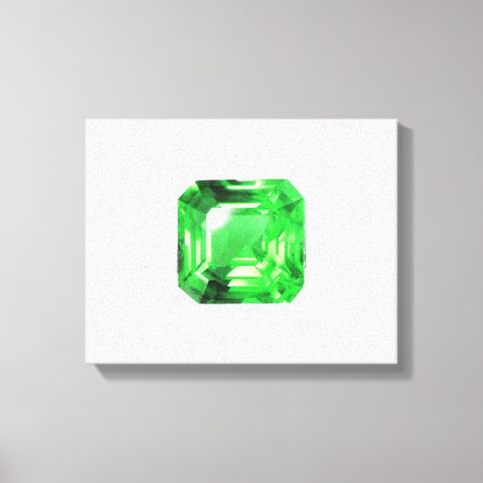 明るい緑のエメラルド キャンバスプリント (正面)