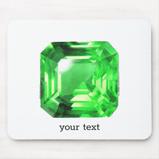 明るい緑のエメラルド マウスパッド (正面)