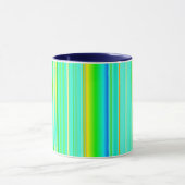 明るい緑のオリジナル垂直マストライプのグ マグカップ (中央)