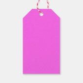 明るい緑のカラフルな縞模様のクリスマスツリー ギフトタグ (裏面)
