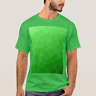 明るい緑のグラデーションのジオメトリメッシュパターン Tシャツ