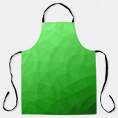 明るい緑のグラデーションの幾何学的なメッシュの明るいパターン エプロン (正面)