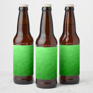 明るい緑のグラデーションの幾何学的なメッシュの明るいパターン ビールラベル