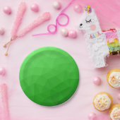 明るい緑のグラデーションの幾何学的なメッシュの明るいパターン ペーパープレート (パーティー)