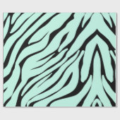 明るい緑のゼブラパターン ラッピングペーパー (フラット)