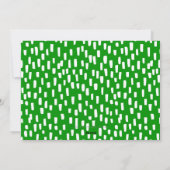 明るい緑のダッシュフォトフレームホリデーカード シーズンカード (裏面)