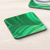 明るい緑のマラカイト鉱物 コースター (左側)