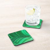 明るい緑のマラカイト鉱物 コースター (右側)