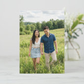 明るい緑のリアルな写真 招待状 (スタンド正面)