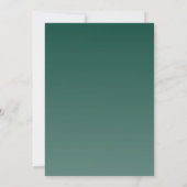 明るい緑のリアルな写真 招待状 (裏面)