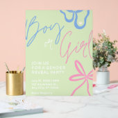 明るい緑の性別の表示パーティー アクリルサイン (ウェディング)