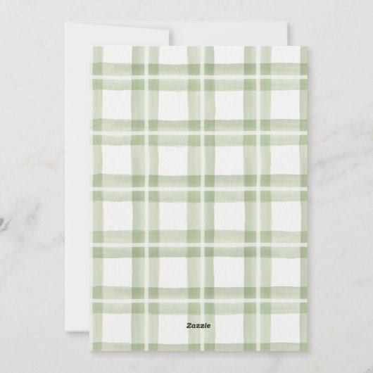 明るい緑の水彩プライドメリークリスマス写真 シーズンカード (裏面)