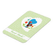 明るい緑の水玉模様を持つポルトガルの鶏。 マグネット (左側)